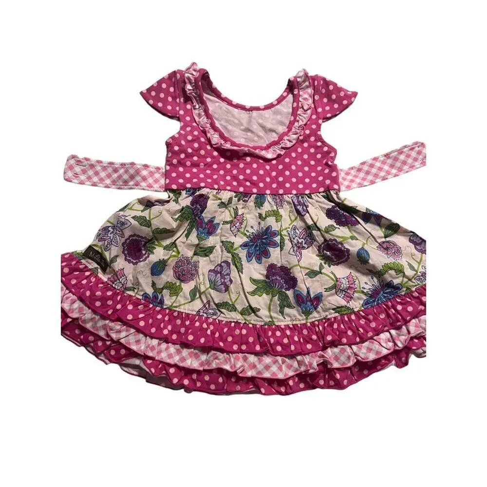 Matilda Jane Brilliant Daydream Dot Dot Dress Girls Size 2 Excellent VERY Gently